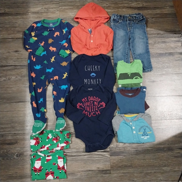 Baby Boy 2 Toddler Clothes Fall/Winter Caosule Wardrobe Bundle Boy Lot - Picture 1 of 9